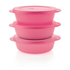 Tupperware® CrystalWave® Plus Round | Set of 3 | Microwave-Safe Contai