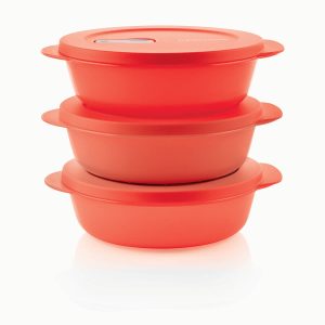 Tupperware® CrystalWave® Plus Round | Set of 3 | Microwave-Safe Contai